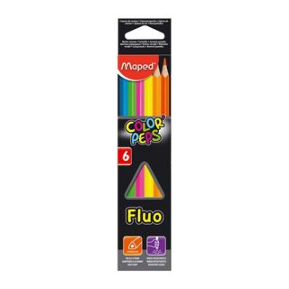 Ceruzky MAPED/ 6 3HR farebná súprava FLUO